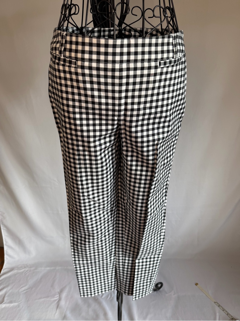 White House Black Market Black & White Gingham Chinos